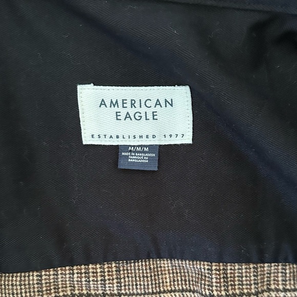 American Eagle Plaid Overshirt Size Medium - Picture 5 of 9